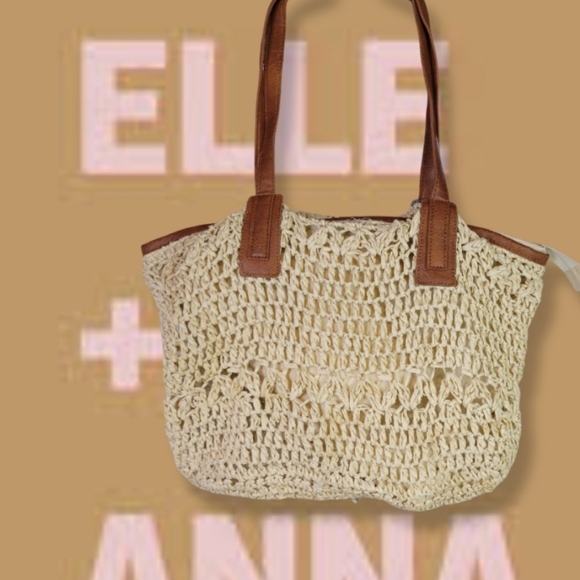 ANNA & ELLE Grass Woven SHOULDER Bag BOHO Beach TOTE - Picture 3 of 16